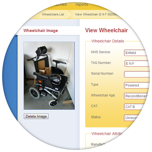 Fast web-based access to live wheelchair stock